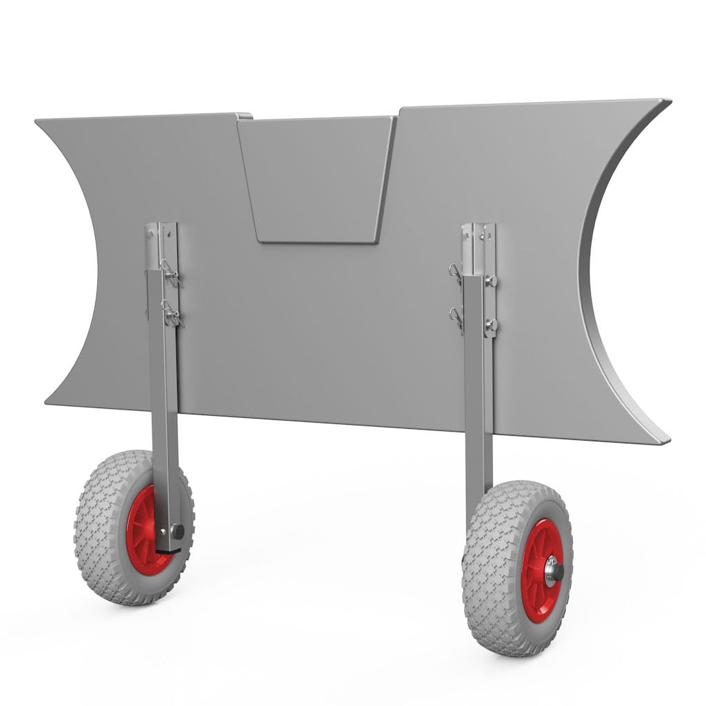 SUPROD Heckräder Slipräder Schlauchbooträder Transporträder klappbar Edelstahl ET200 grau/rot, grau/