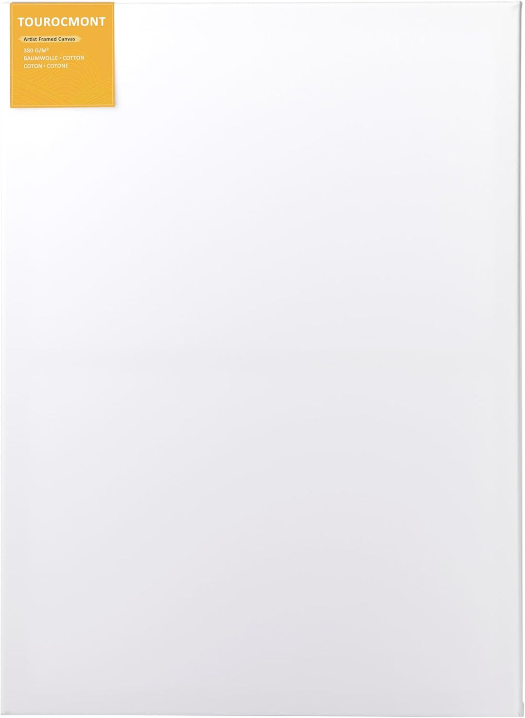 Keilrahmen 3er Set Leinwand 50x70 cm aus 100% Baumwolle 380 g/m² Leinwand Set Maltuch zum Malen 50x7