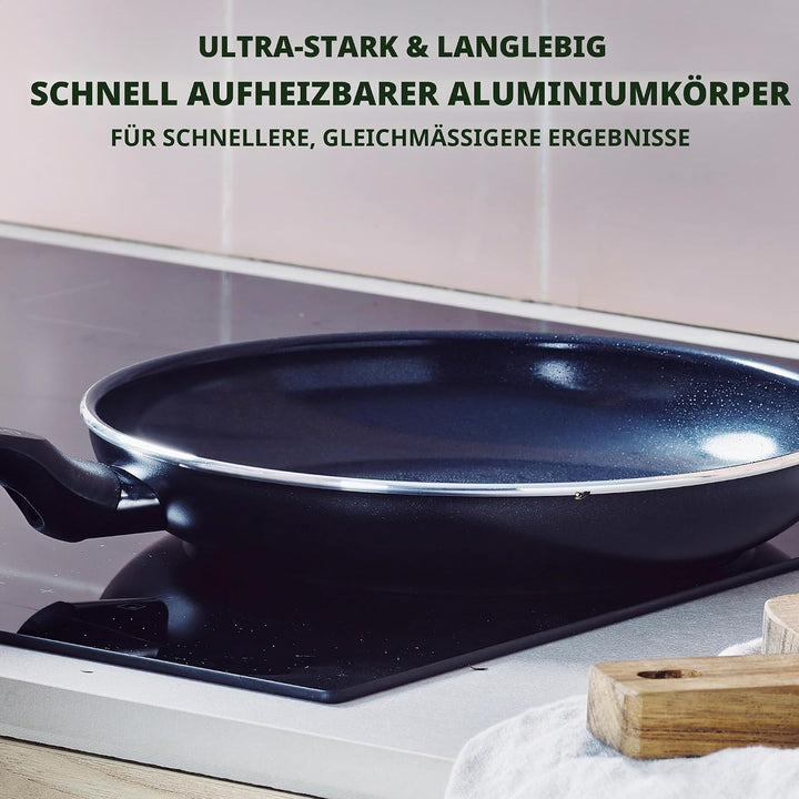 GreenPan Memphis Bratpfanne (24 cm), gesunde keramische Antihaftbeschichtung, PFAS-frei, induktionsg