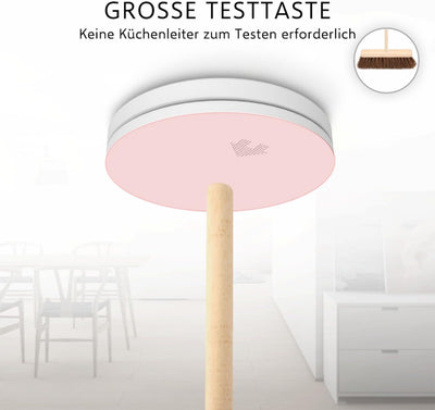 ELRO FS4610 Ultraflacher Rauchmelder mit 10 Jahre Batterie und Garantie - 23mm - STIWA 'Gut' & Q-Lab