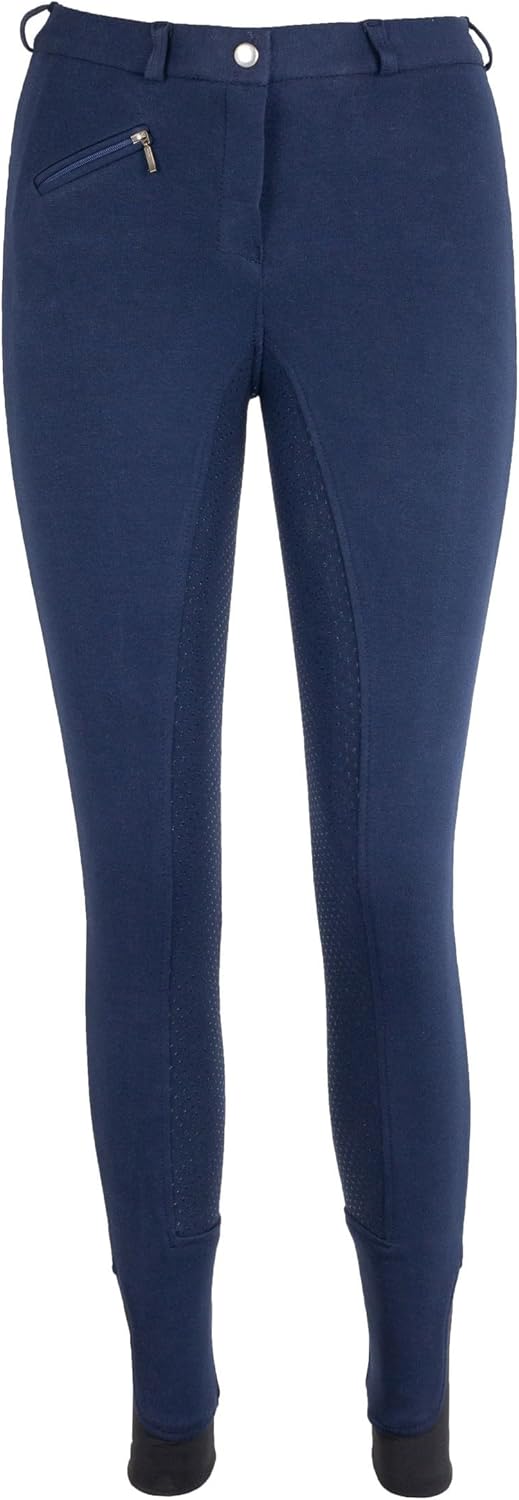 RL24 - Damen Reithose Silikon Vollbesatz Flex BASICLINE 52 Dunkelblau, 52 Dunkelblau