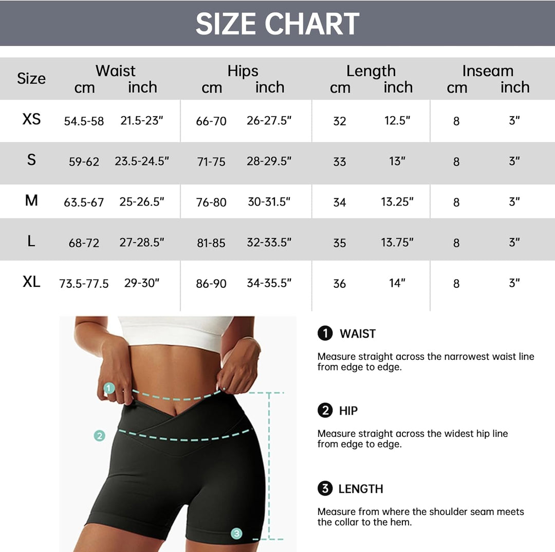 Vertvie Damen Gym Shorts V Cross Stretch Push Up Yoga Shorts Booty Scrunch Fitness Hosen Kurz High W