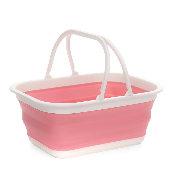 Sammart 15,5 l Faltbare Wanne mit Griff – tragbarer Picknickkorb/-Krater – Faltbare Einkaufstasche –