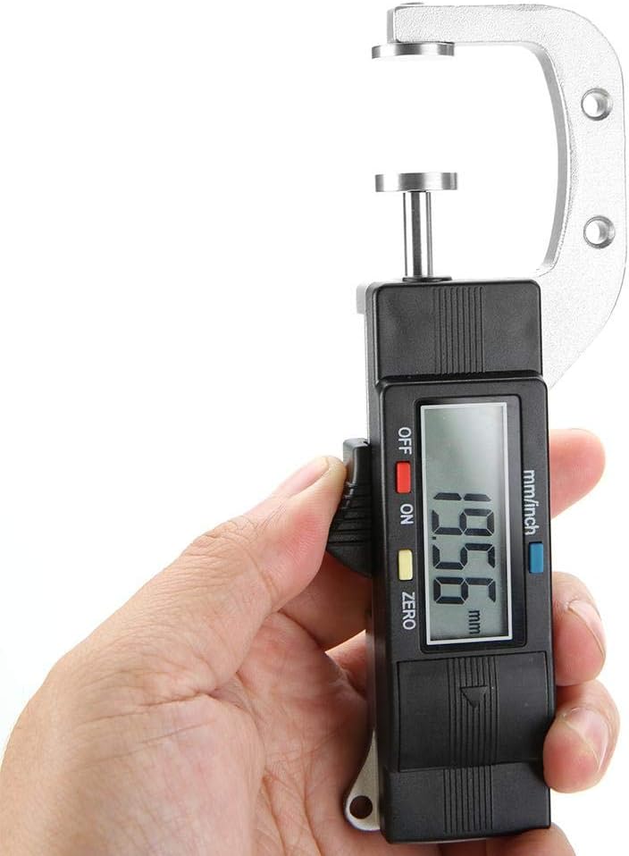 Hilitand Dickenmessgerät, 0–25 mm, horizontal, elektronisches Werkzeug zur Messung der Dicke, mit di
