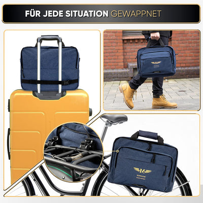 MALONUS Laptoptasche 15,6" | Gepäcktägertasche für Büro | Fahrradtasche für Studium | Arbeitstasche