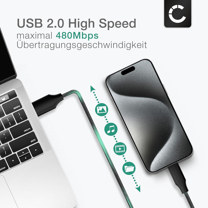 subtel USB C Type C Ladegerät USB Kabel - 2A / 2000mA Ersatz Ladekabel kompatibel mit JBL Charge 4,