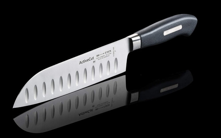 F. DICK Santoku, Küchenmesser, ActiveCut (Messer mit Klinge 18 cm, X30Cr13 Stahl, nichtrostend, 54°