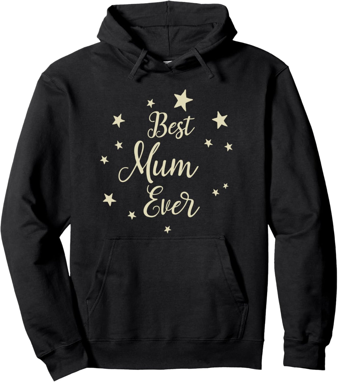 "Best Mum Ever" Retro-Sterne für die beste Mama der Welt. Pullover Hoodie
