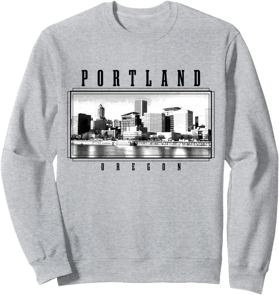 Portland Oregon Vintage Skyline USA Amerika Souvenir Sweatshirt