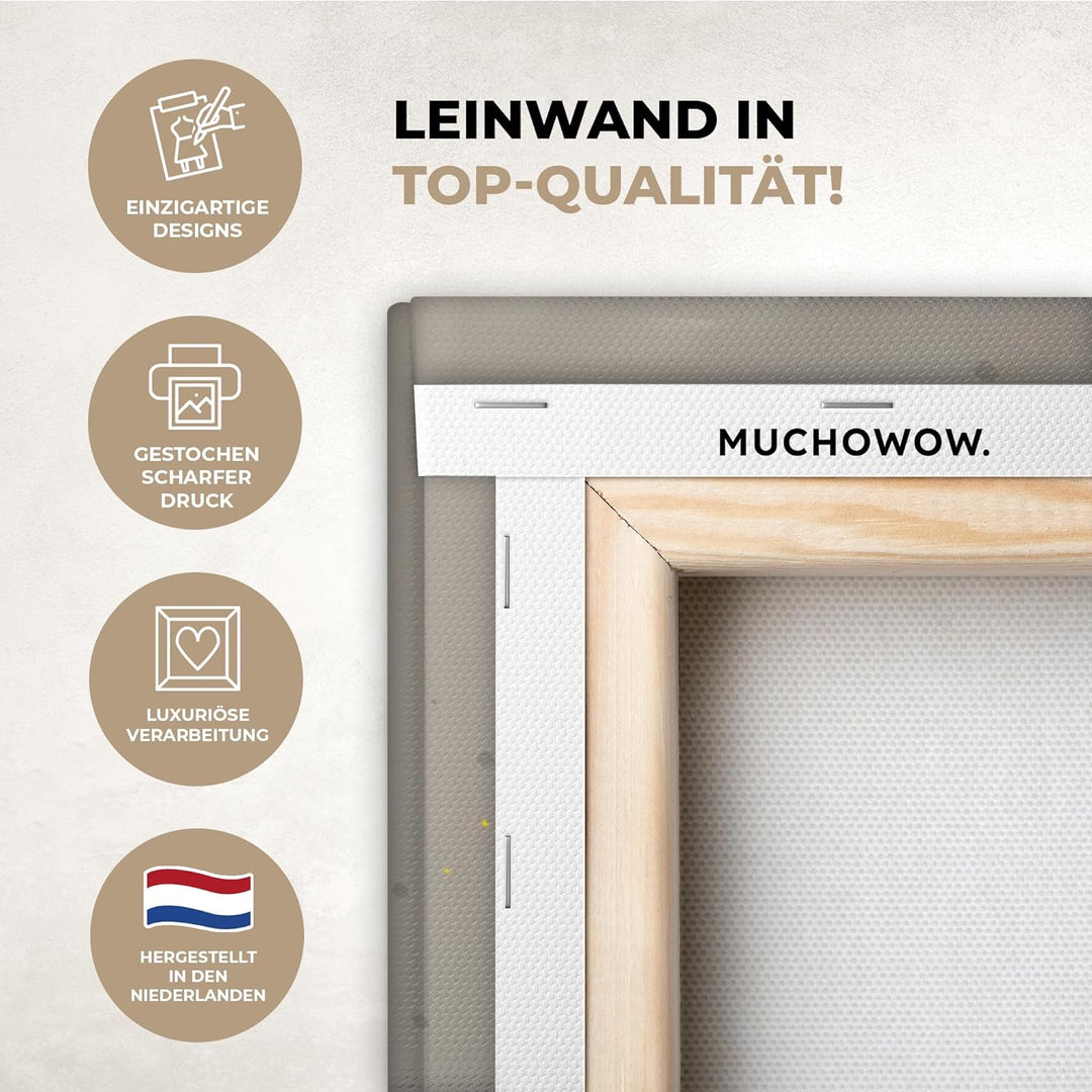MuchoWow© Bilder Gross 120x80 cm XXL Wohnzimmer Deko Modern Wandbild Foto auf Leinwand Bild Schlafzi