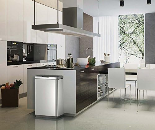 EKO Mirage Sensor-Mülleimer 45 L, Edelstahl-Abfalleimer für die Küche mit Bewegungssensor, Soft-Clos