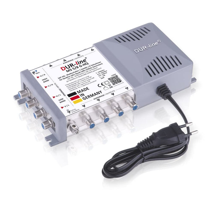 DUR-line MS 5/8 G-HQ - Multischalter - Made in Germany - SAT Multischalter für 8 Teilnehmer/TV - str