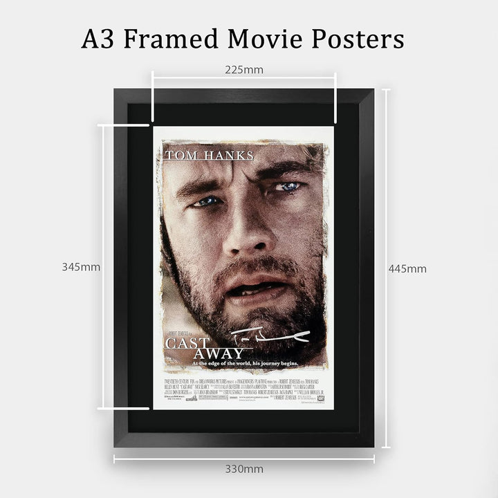 HWC Trading Cast Away A3 Gerahmte Signiert Gedruckt Autogramme Bild Druck-Fotoanzeige Geschenk Für T