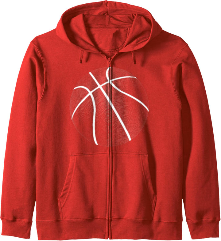 Basketball Rot und Weiss Basketball Sportgeschenk Kapuzenjacke