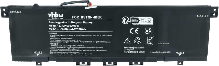 vhbw Akku kompatibel mit HP Envy X360 13-AG0016NB, x360 13-AG0018AU, x360 13-ag0023au Notebook (3400