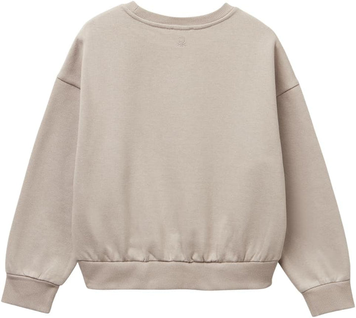 United Colors of Benetton Mädchen Kapuzenpullover 120 Beige, 120 Beige