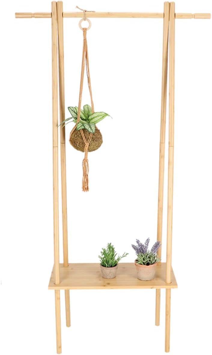 Esschert Design Indoor Etagere S – Dekoratives Standregal für Pflanzen und Wohnaccessoires - Bambus