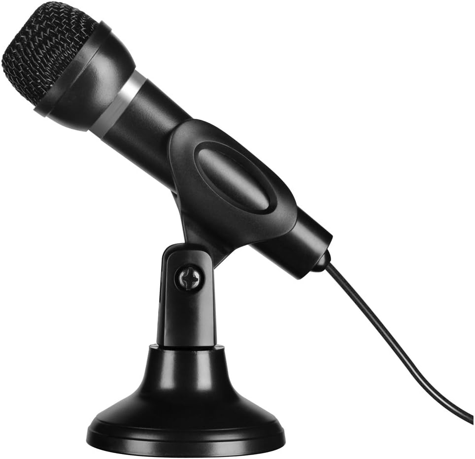 Speedlink CAPO Desk &amp; Hand Microphone - Tisch- und Handmikrofon, exzellente Klangqualität für Sprach