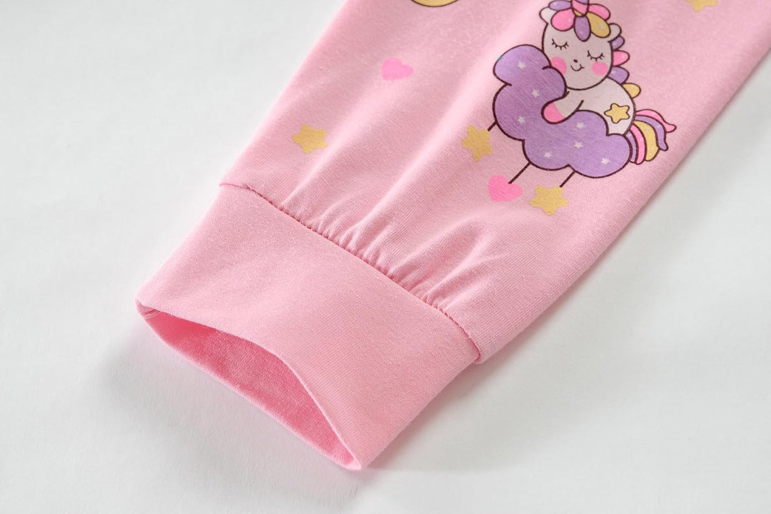 EULLA Kinder Mädchen Schlafanzüge Winter Pyjama Set Einhorn Meerjungfrau Schmetterling Marienkäfer G