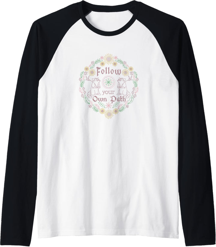 Disney Pocahontas Meeko Follow Your Own Path Cross Stitch Raglan