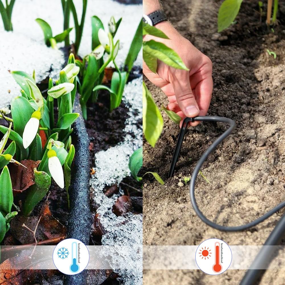Joyzan Gartenbewässerungsrohr, Tropfbewässerungsschlauch PVC-Schlauch Micro Drip Verbindungsrohr Gar