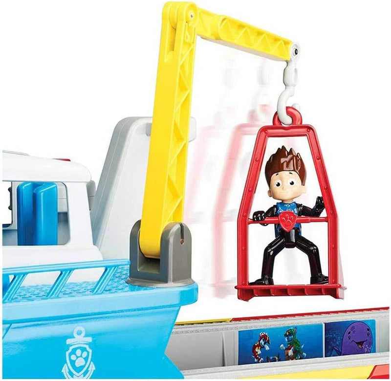 PAW PATROL Sea Patroller Schiff mit Ryder Figur und Zubehör, Spielzeug für Kinder ab 3 Jahren, mit L