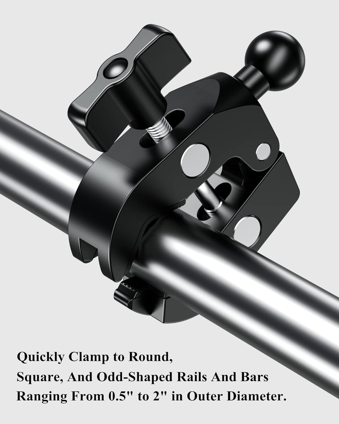 BRCOVAN Aluminiumlegierung Lenkerklemmbasis mit 17mm TPU Kugel für Schienen mit Einem Durchmesser vo