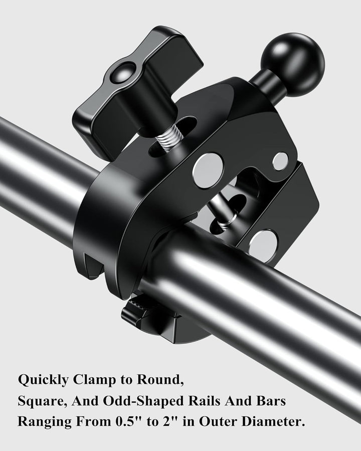 BRCOVAN Aluminiumlegierung Lenkerklemmbasis mit 17mm TPU Kugel für Schienen mit Einem Durchmesser vo