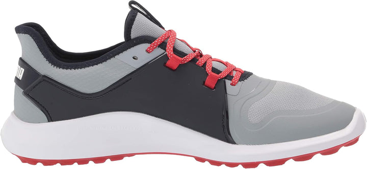 PUMA Herren Ignite FASTEN8 Golfschuh, Quarry Silver-Navy Blazer, 41 EU