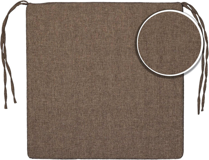 sunnypillow 4er Set Stuhlkissen mit Bindebänder - 40 x 40 x 3 cm - Sitzkissen Outdoor für Stühle/Bän
