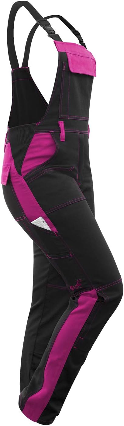 strongAnt Latzhose Damen stretch Arbeitshose für Frauen mit Kniepolstertaschen Baumwolle Cargo Hose