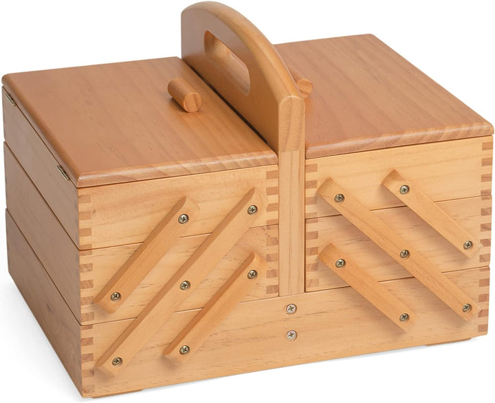 Hobby Gift GB8450 Holz Cantilever Sewing Hobby Craft Aufbewahrungsbox, 3-Stufen, 23 x 31 x 25.2cm, 3