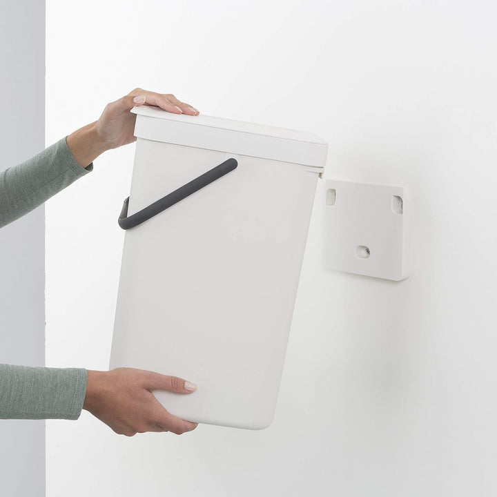 Brabantia 109942 Sort & Go Einbaubehälter, Plastik,Weiss,16L 16 Liter Weiss, 16 Liter Weiss