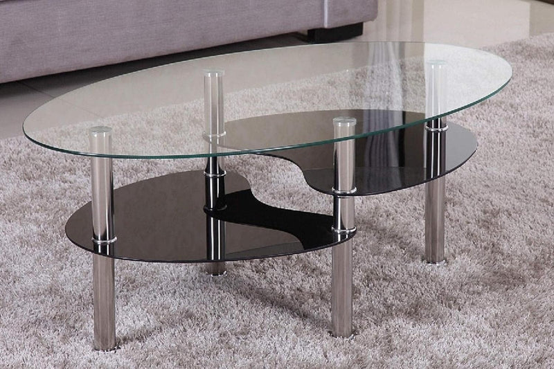 Euro Tische Couchtisch Glas mit 8mm Sicherheitsglas & Facettenschliff - Glastisch perfekt geeignet a