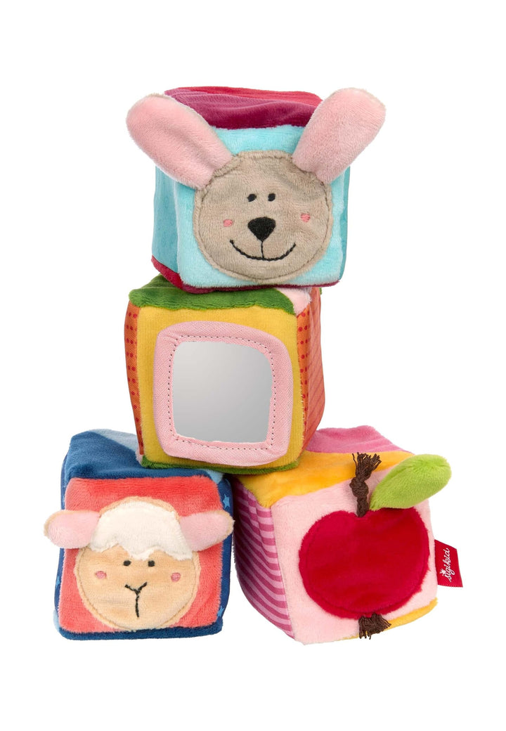 SIGIKID 42782 Würfel Set PlayQ Mädchen und Jungen Babyspielzeug empfohlen ab 3 Monaten mehrfarbig Wü
