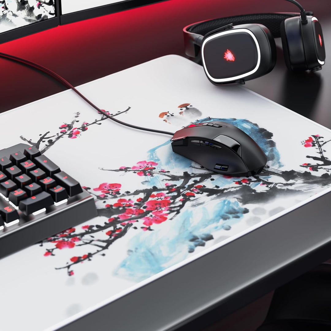 CSL-Computer TITANWOLF - XXL Speed Gaming Mauspad 900 x 400mm - XXL Mousepad - Tischunterlage Large