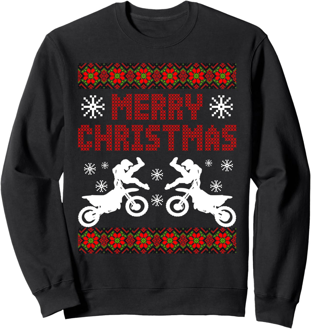 Ugly Christmas Dirt Bike Xmas Motocross Weihnachten Geschenk Sweatshirt