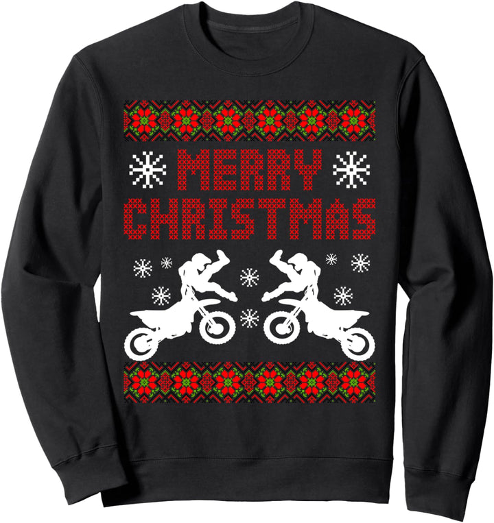 Ugly Christmas Dirt Bike Xmas Motocross Weihnachten Geschenk Sweatshirt