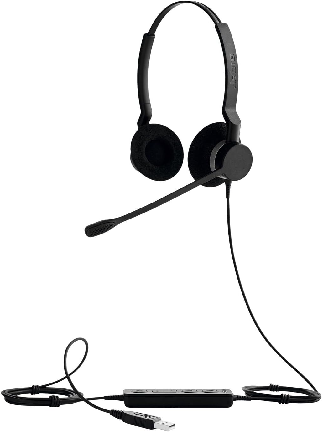 Jabra Biz 2300 USB-C MS On-Ear Stereo Headset - Skype for Business zertifizierter Noise Cancelling K
