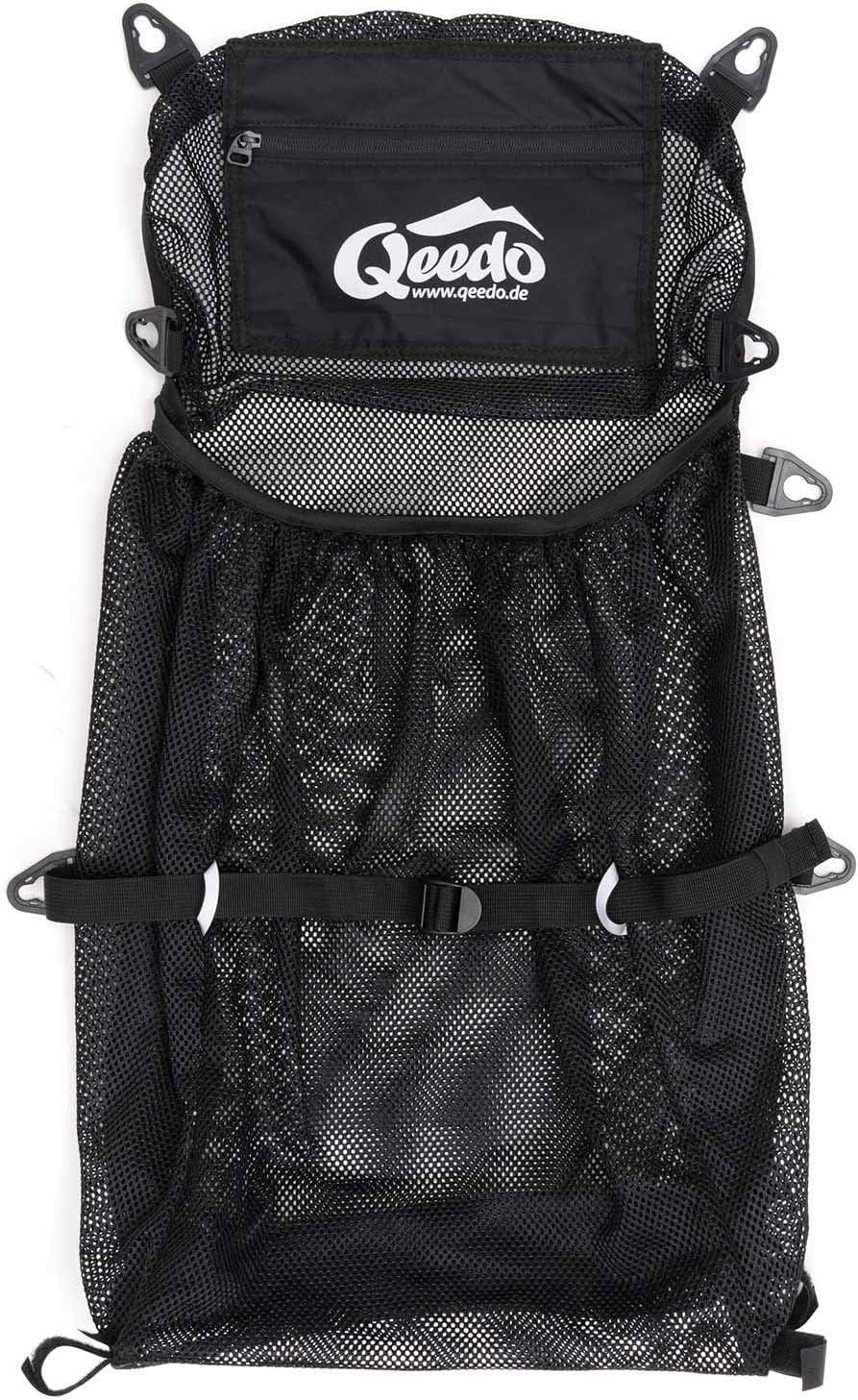 Qeedo Travoy Fahrrad Lastenanhänger (2020) Set Gepäcknetz - Cool Grey