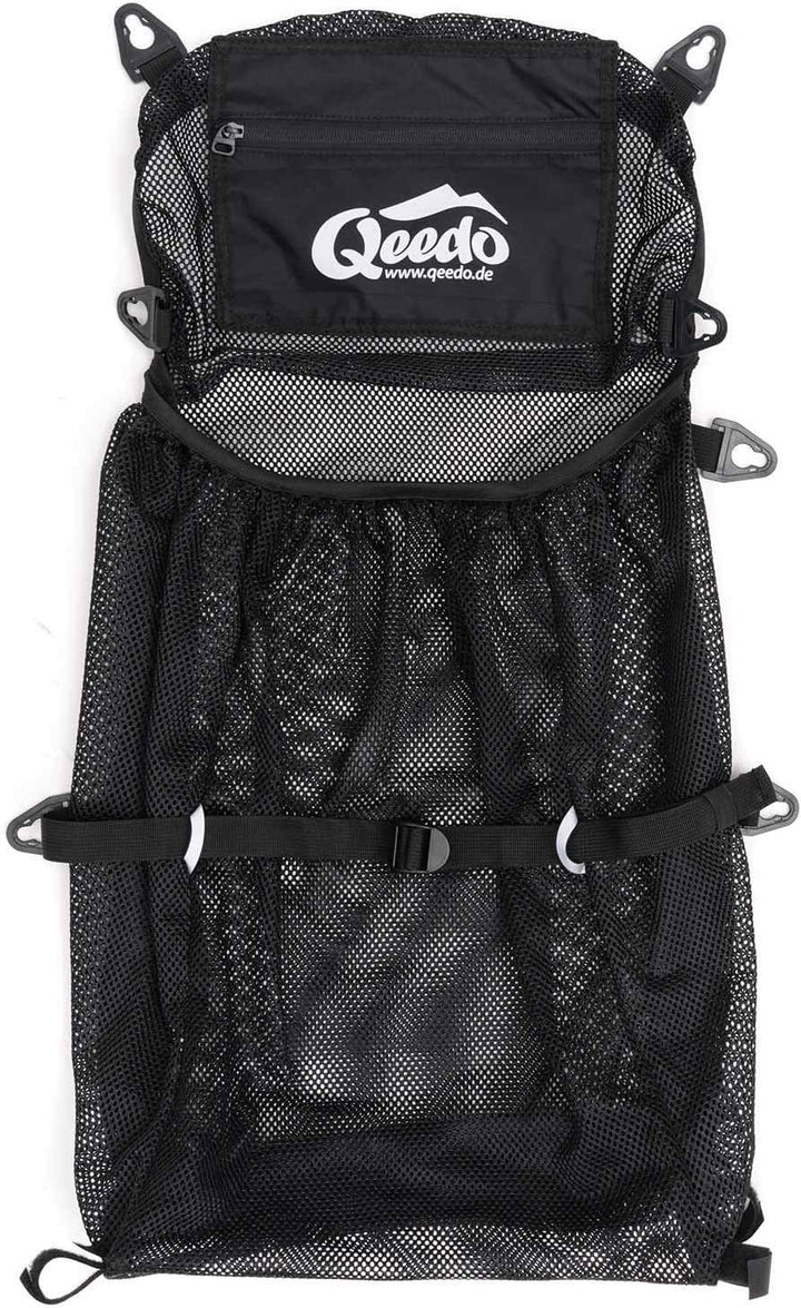 Qeedo Travoy Fahrrad Lastenanhänger (2020) Set Gepäcknetz - Cool Grey
