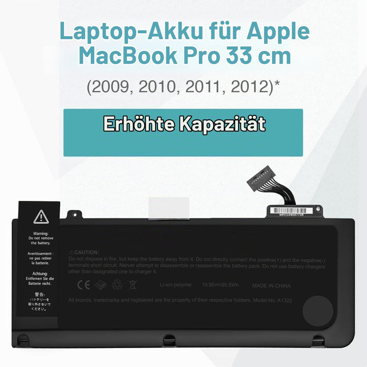 A1322 Laptop Akku Ersatz A1278 für Mac Book Pro 13 Zoll (Mitte 2012 2010 2009 Anfang 2011 Ende 2011)