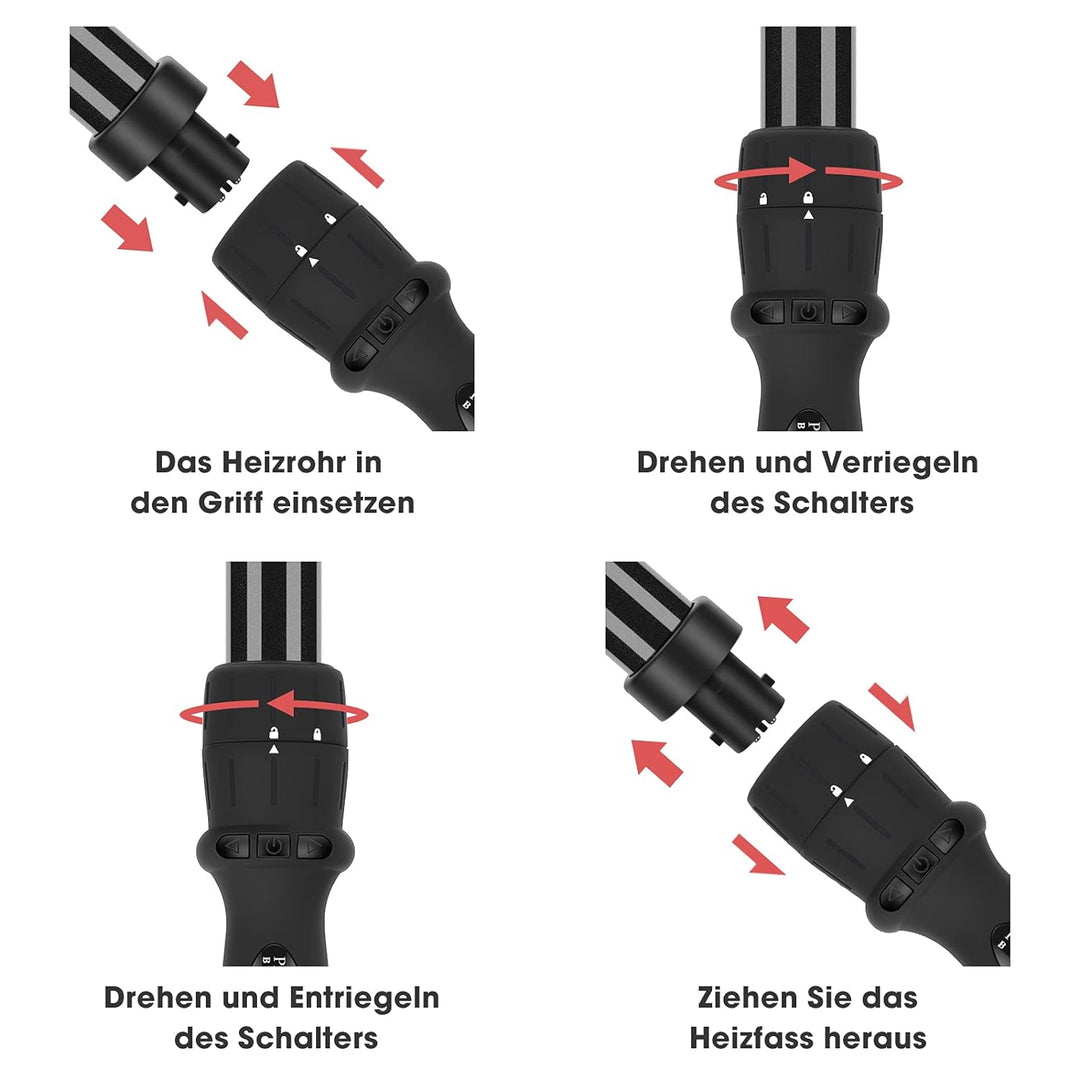 7 in 1 Lockenstab mit Verschiedenen Aufsätzen Set, PARWIN PRO BEAUTY für Grosse und Kleine Locken, C