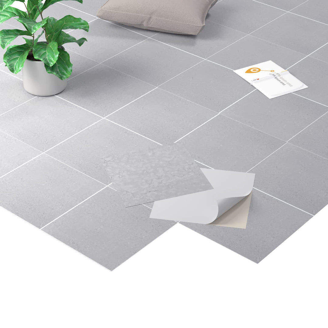 Homease PVC Bodenbelag Selbstklebende Marmoreffekt Vinylboden, Rutschfeste Wasserdichte Schneidbar F