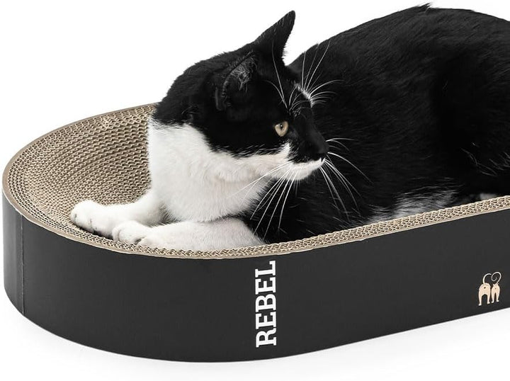 Petrebels Kratzpappe Oliver 61, Katzen Kratzbrett aus sehr stabilem Karton, Kratzkarton 63 x 35 x 10