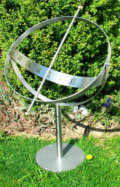 DanDiBo Sonnenuhr Edelstahl für den Garten 90 cm Rostfrei 96208 mit Säule Ausrichtbar Wetterfest Gar