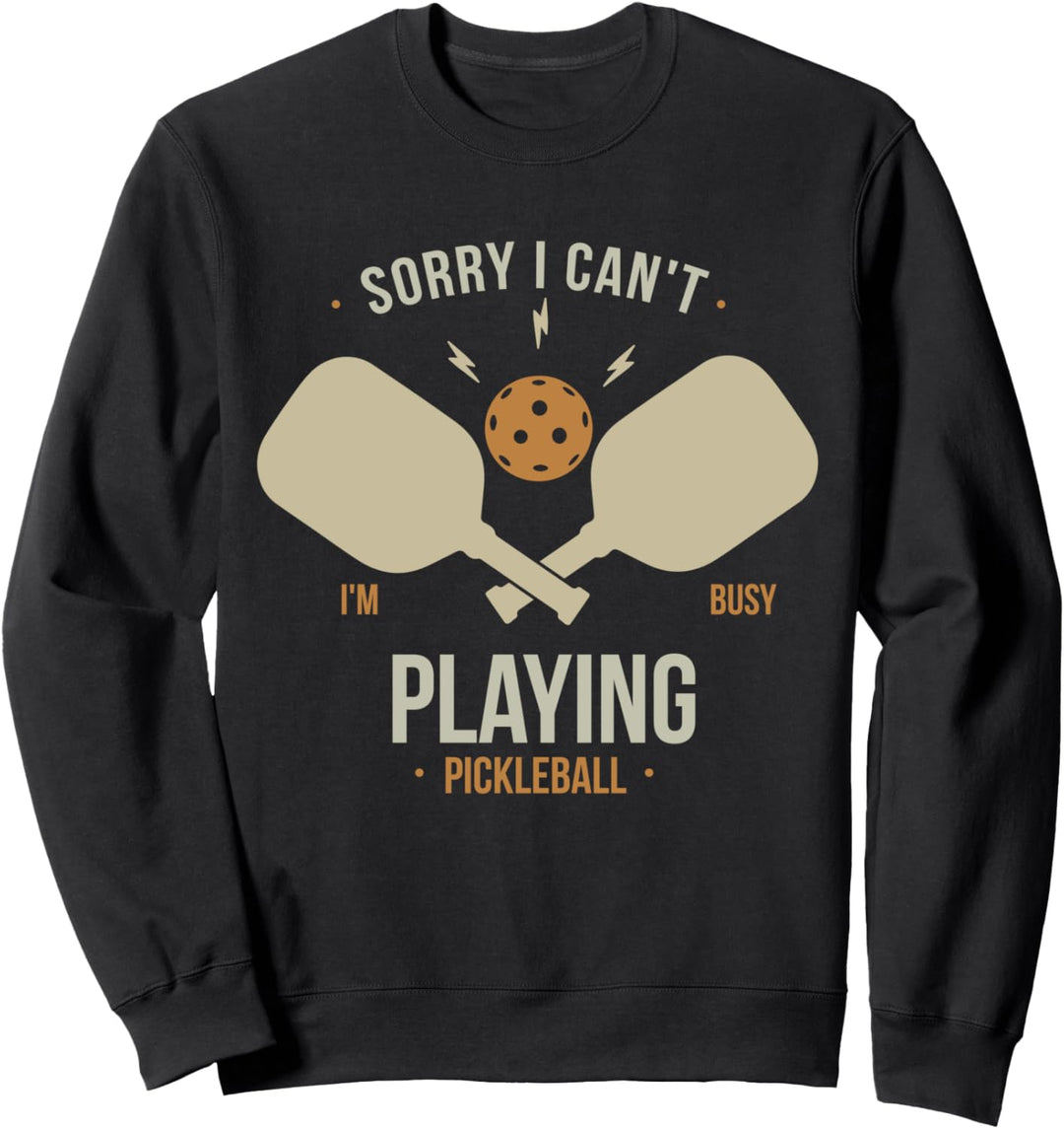 Beschäftigt mit Pickleball Ballsportarten spielen Sweatshirt