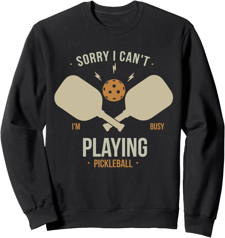 Beschäftigt mit Pickleball Ballsportarten spielen Sweatshirt