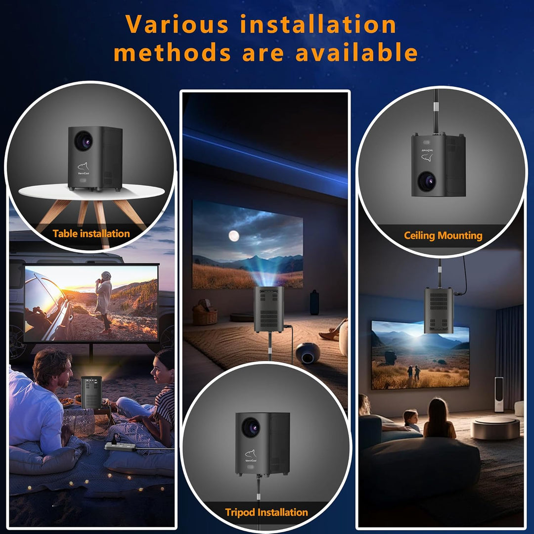 Projektor Q3 Ultra 750 ANSI/10000 ISO LUMEN Android 11 1080P 4k Unterstützung FHD Display - Wifi & B