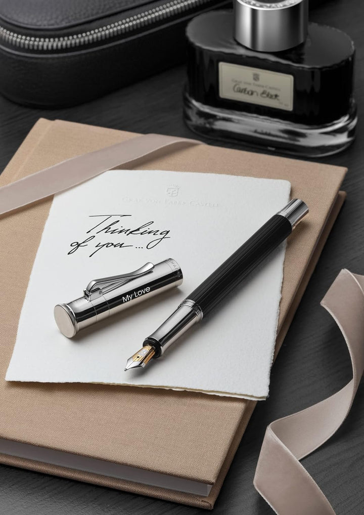 Graf von Faber-Castell 145552 - Füllfederhalter Classic, Ebenholz, Federbreite EF